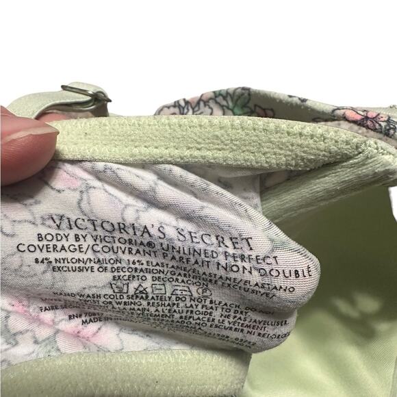 Victoria’s Secret Body by Victoria 36D Green and Pink Embellished Underwire Bra - Picture 4 of 6